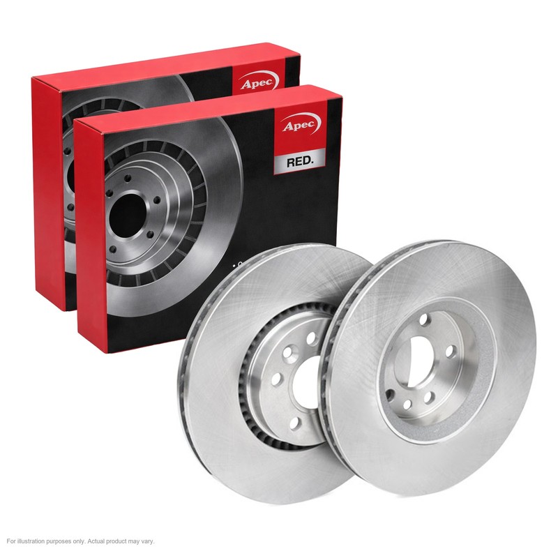 2X APEC Front Brake Discs for VOLVO S60 II Cross Country 316mm Vented DSK2551