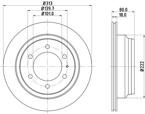 2X Mintex MDC986 Rear Brake Discs 313mm Vented Fits Acura Chevrolet Holden Honda