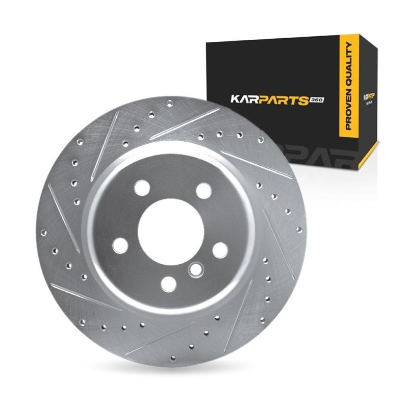For BMW ActiveHybrid 5/528i xDrive 2012-2016 Brake Rotor Rear Driver Side Silver