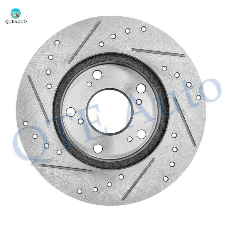 4P Front 262mm-Rear 260mm Drilled Slotted Brake Rotors For 2006-2011 Honda Civic gallery