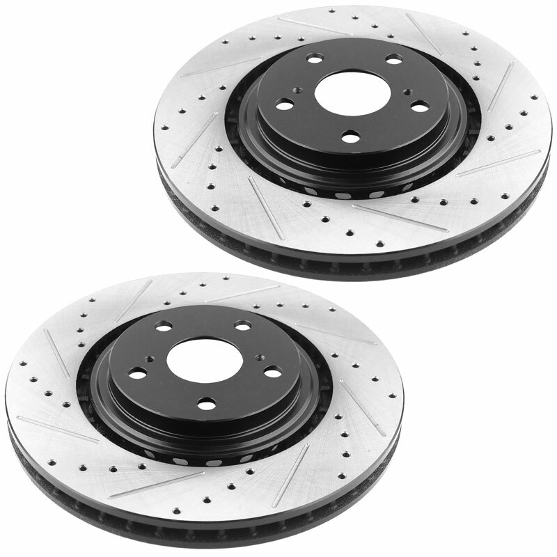 (2) Front Disc Rotors + (4) Brake Pads for Toyota Highlander 2011-2020 Sienna gallery