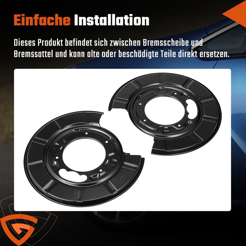 Rear Brake Disc Anchor Plate Replacement for Mercedes Viano Vito W639 Black gallery