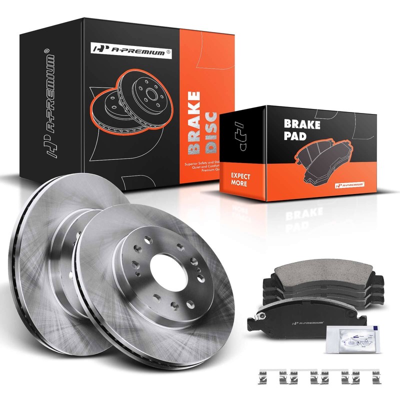 Front Disc Brake Rotors & Brake Pads for Chevy Silverado 1500 Cadillac Escalade