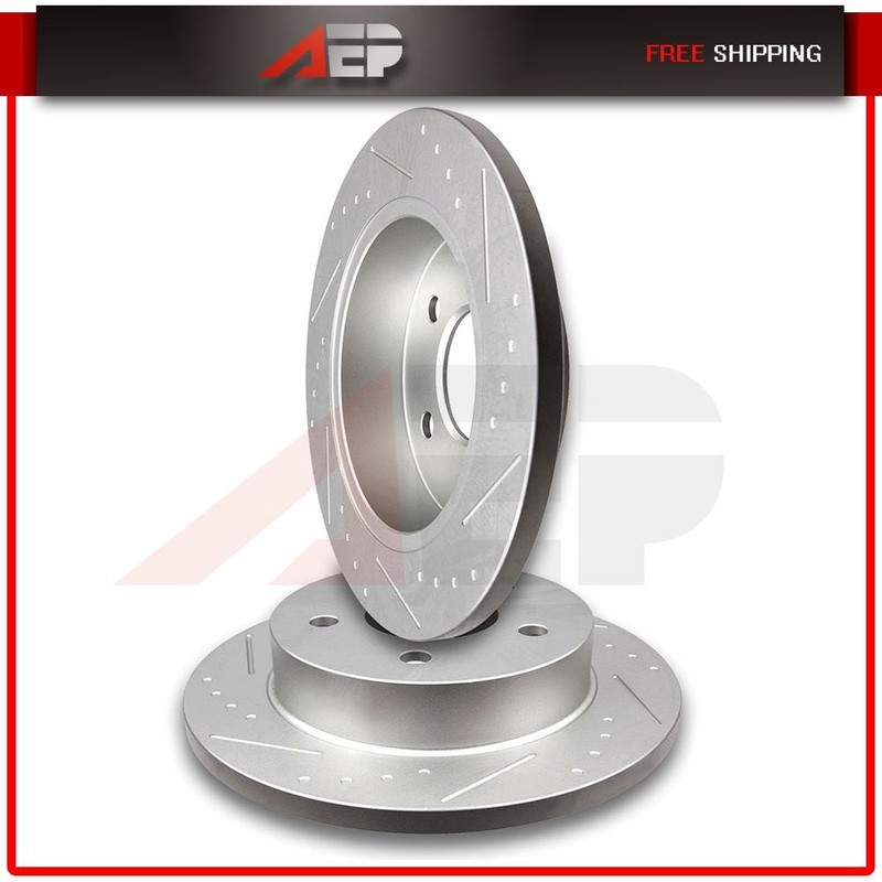 2 * Rear Slotted Discs Brake Rotors For Ford Mustang 1994 1995 1996 1997-2004