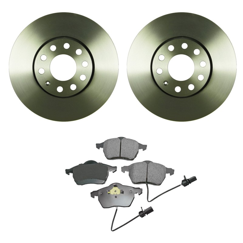 Bosch QuietCast Front Rotors Akebono EURO Ceramic Disc Brake Pad Kit For A4 A6