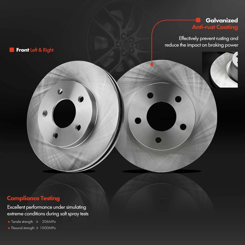 Brake Rotor & Pad + Brake Caliper for Buick Rendezvous 2002-2007 FWD Front Side gallery