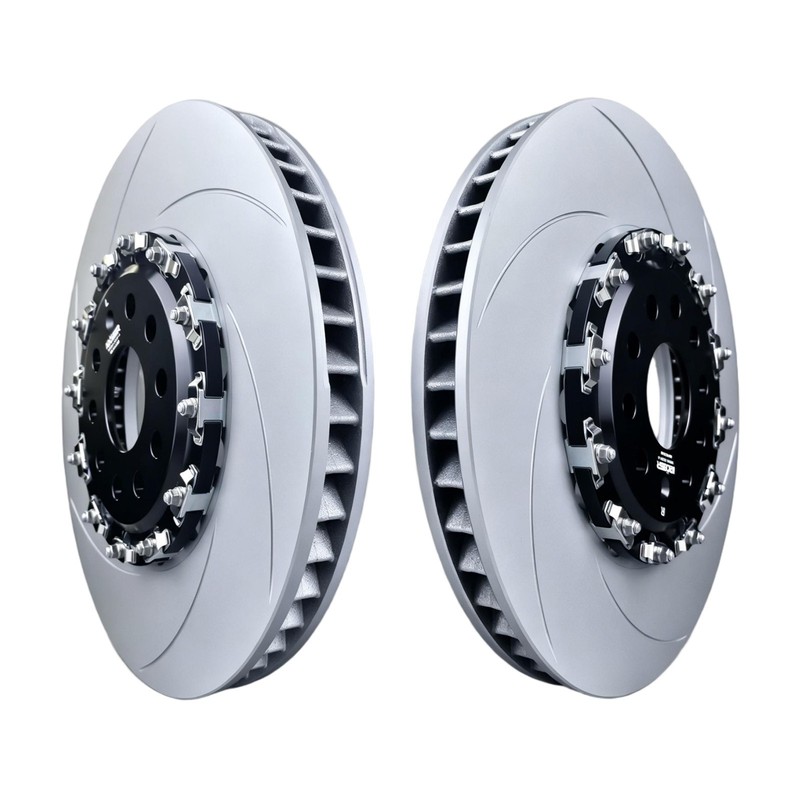 Two-Piece Front Floating Slotted Brake Rotors For AUDI S3 Golf R (22-25) A3 VW gallery