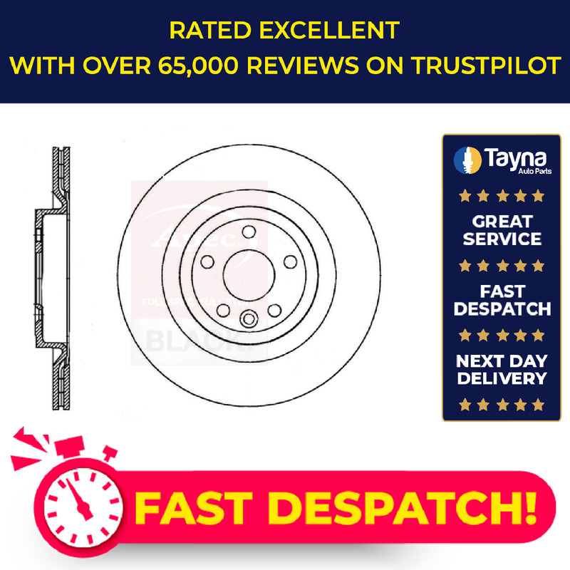 Brake Disc Single Vented fits BMW 330E G20 2.0 Rear Left 2019 on 330mm Apec New