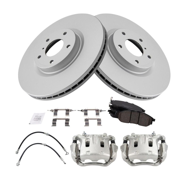 TRQ Front Brake Pad & Rotor Kit Premium G-Coated Ceramic For 11-14 Nissan Murano gallery