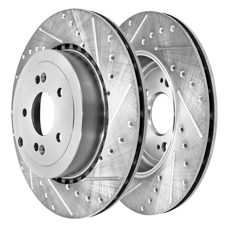 10pc Front Rear Drilled Rotors Brake Pads for 2018-2022 Kia Stinger Genesis G70 gallery