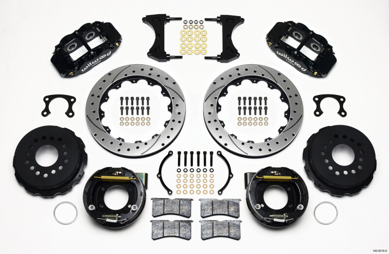 Wilwood 140-9219-D for Narrow Superlite 4R Rear P-Brk Kit 12.88in Drilled Big