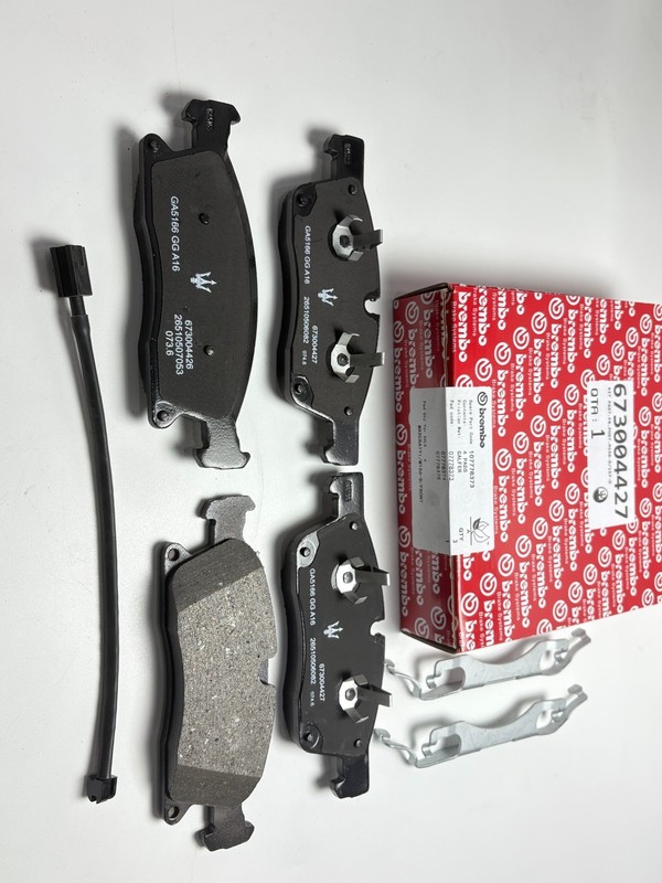 OEM 2016-2025 Maserati Levante front rear brake pads & drilled rotors W/hardware gallery