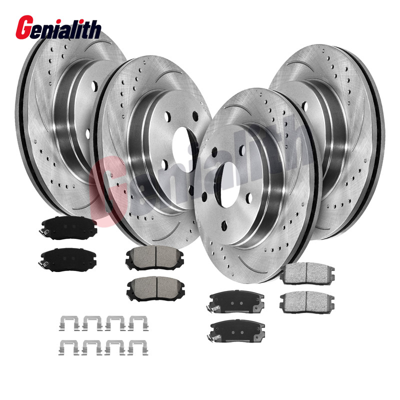 Front & Rear Disc Brake Rotor + Brake Pad for 2010-17 Chevy Equinox GMC Terrain