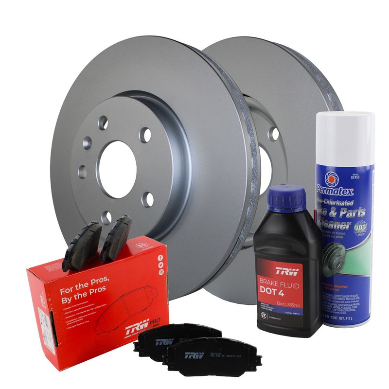 Front Brake Kit 321mm Disc Rotors & TRW Pro Ceramic Pads For Buick Chevrolet GMC