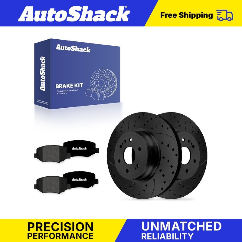 Rear Drilled Slotted Brake Rotors Premium Pads for GMC, Sierra 1500 Limited 2022