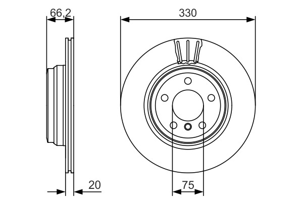 2x Brake Discs Pair Vented fits BMW 320D F31 2.0D Rear 12 to 19 N47D20C 330mm gallery