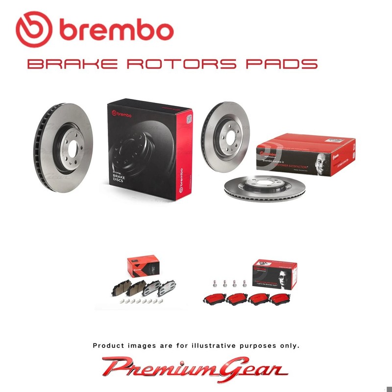 Front+Rear Brembo UV Coated Disc Rotors+Xtra Brake Pads for Audi S4 8W2 B9 18-24