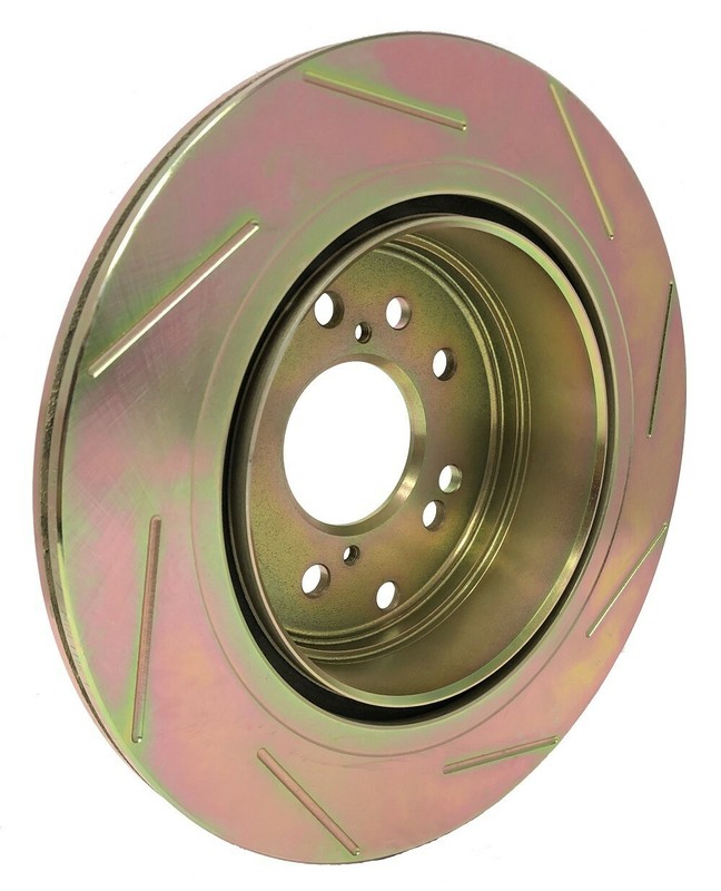 REAR BRAKENETIC Sport Slot Brake Rotors Z32 300ZX Conversion 4/5LUG gallery