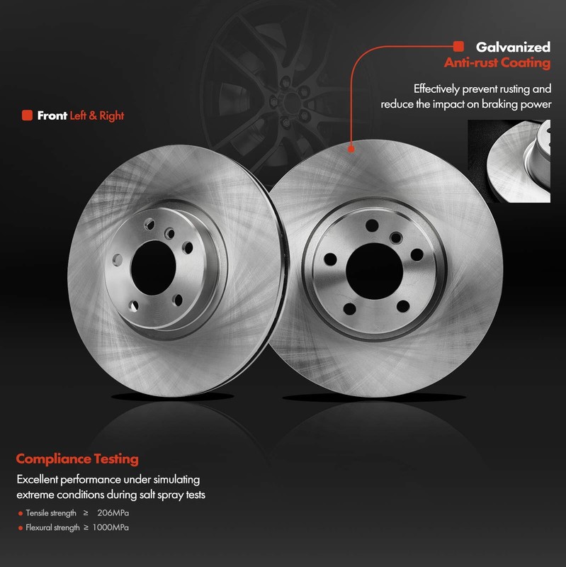 Front Disc Brake Rotors & Ceramic Brake Pad for BMW X5 07-13 16-18 X6 2008-2010 gallery