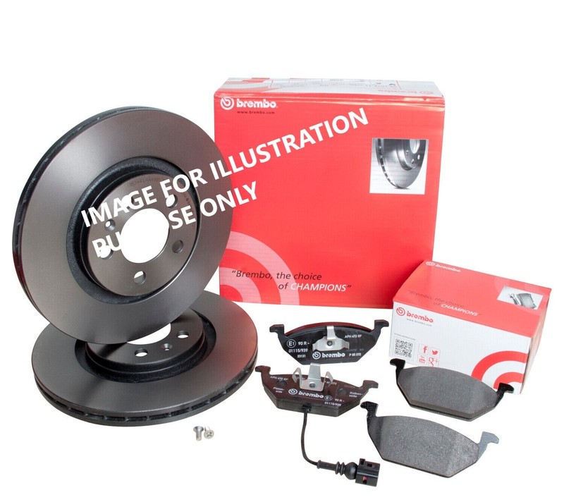 FOR CITROEN DS3 1.6 THP 150 A55 BREMBO FRONT BRAKE DISCS 283MM & BRAKE PADS SET