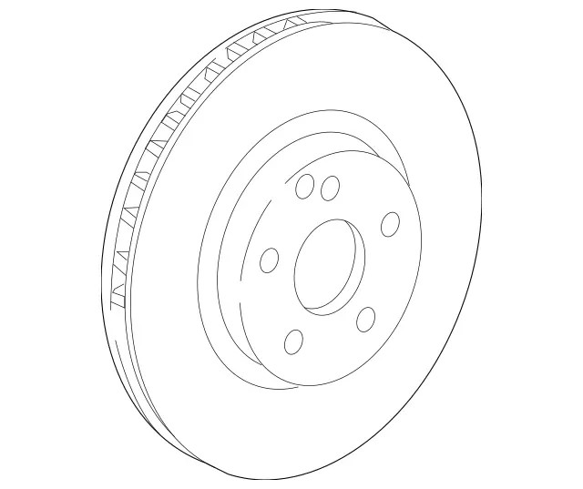 Genuine Mercedes-Benz Disc Brake Rotor 463-421-07-12