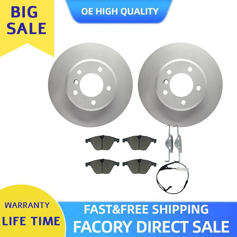 Front Disc Brake Rotors Ceramic Brake Pads For BMW 528i 2008 2009