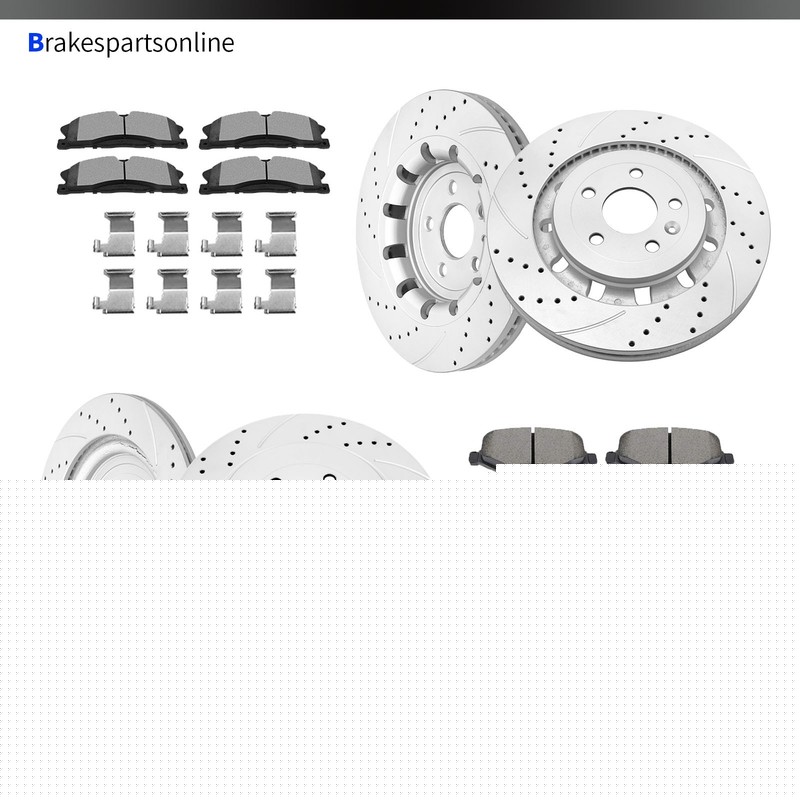 Front Rear Brake Rotors Pads for Ford Explorer Flex Heavy Duty Brakes Package