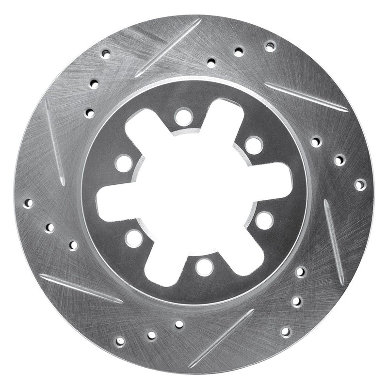 For Nissan Pickup 95-97 Brake Rotor eLINE Drilled & Slotted 1-Piece Front Driver