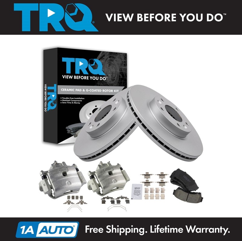 TRQ Brake Pad & Rotor Kit Ceramic Premium G-Coated Fits 2006-2013 Mazda 6