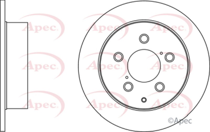 Apec Rear 1x Brake Disc Fits Toyota Avensis 2005-2008 2.2 D 4243105050 gallery