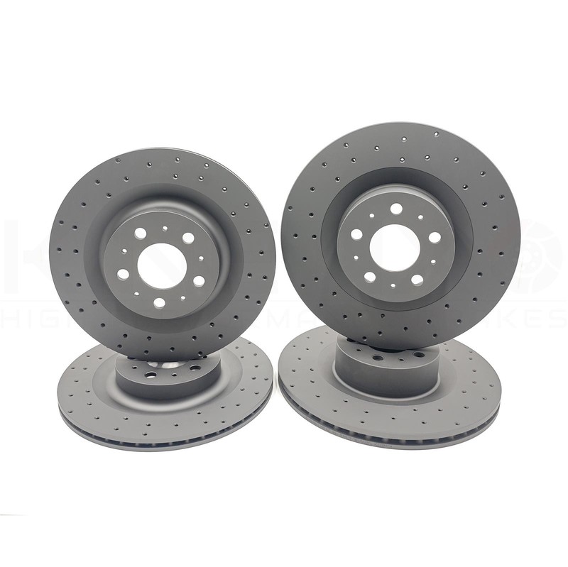 FITS TESLA MODEL Y (5YJY) 2019- CROSS DRILLED FRONT REAR BRAKE DISCS 335mm 355mm