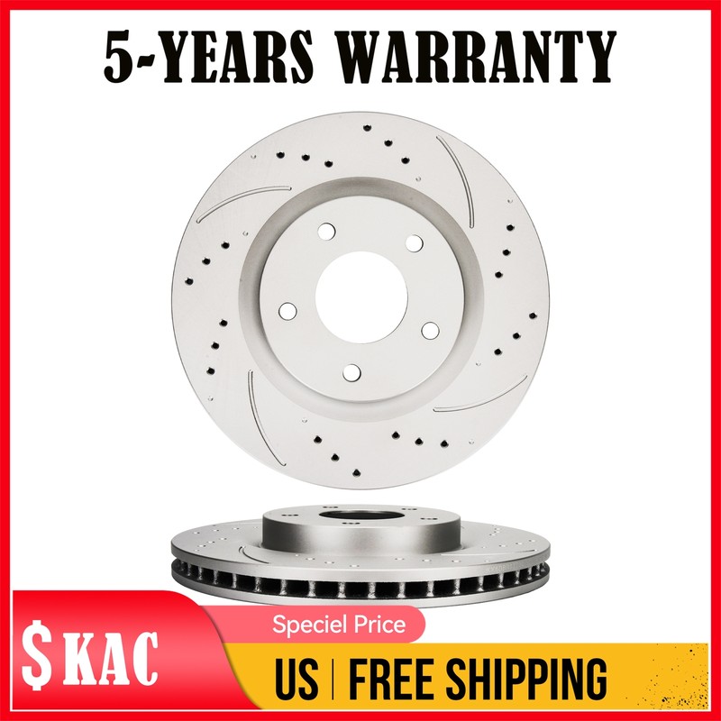 Front Pair Brake Rotors for Nissan Rogue 2008-2013 Sentra 2007-2012 2.5L