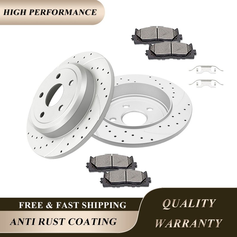 330mm Rear Discs Rotors Brake Pads for 2011-20 Jeep Grand Cherokee Dodge Durango