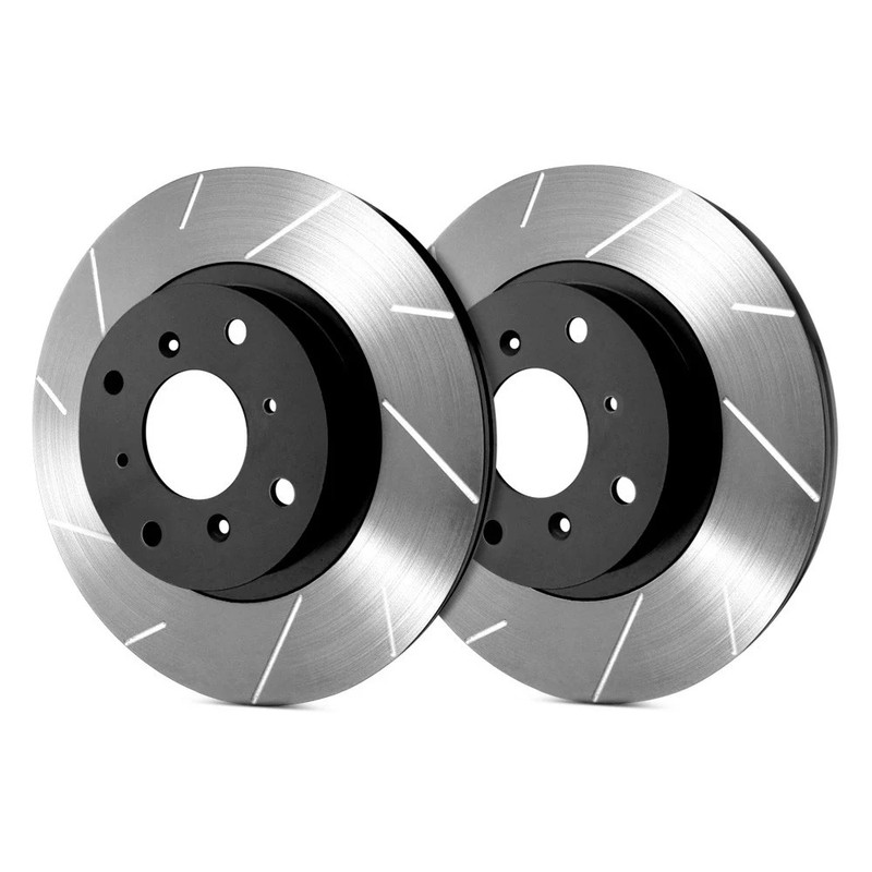 For Tesla 3 17-23 SP Performance T52005C-BP Slotted 1-Piece Rear Brake Rotors gallery