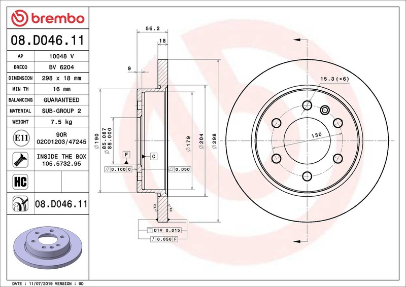 2x Brake Discs Pair Solid fits MERCEDES SPRINTER 907, 910 2.0D Rear 2020 on Set gallery