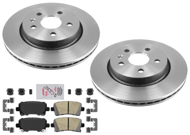 315MM Rear Rotors & Ceramic Disc Brake Pads For Chevrolet Malibu 13-16