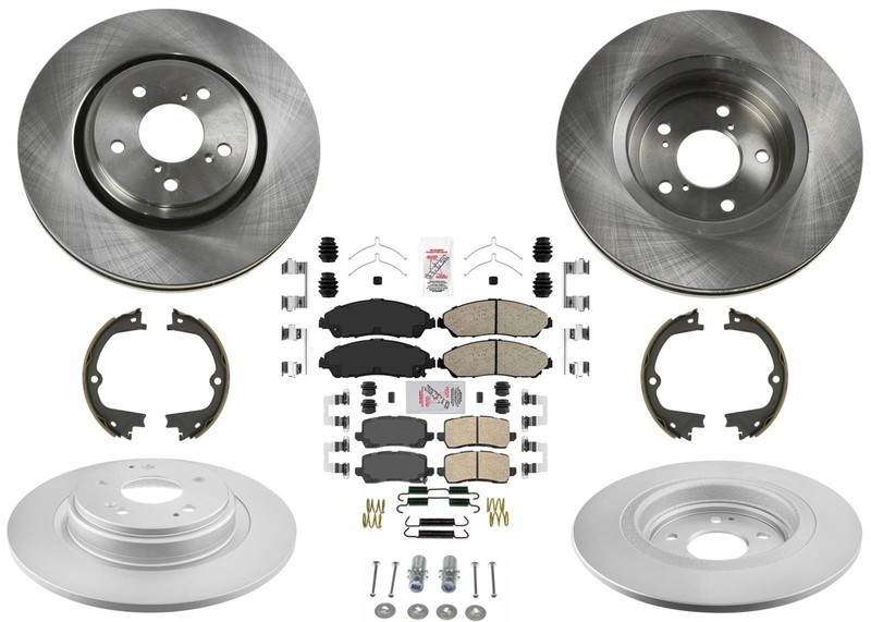 Front & Rear Disc Brake Rotors & Pads for Acura MDX Hybrid 3.0L 2017 2019 2020