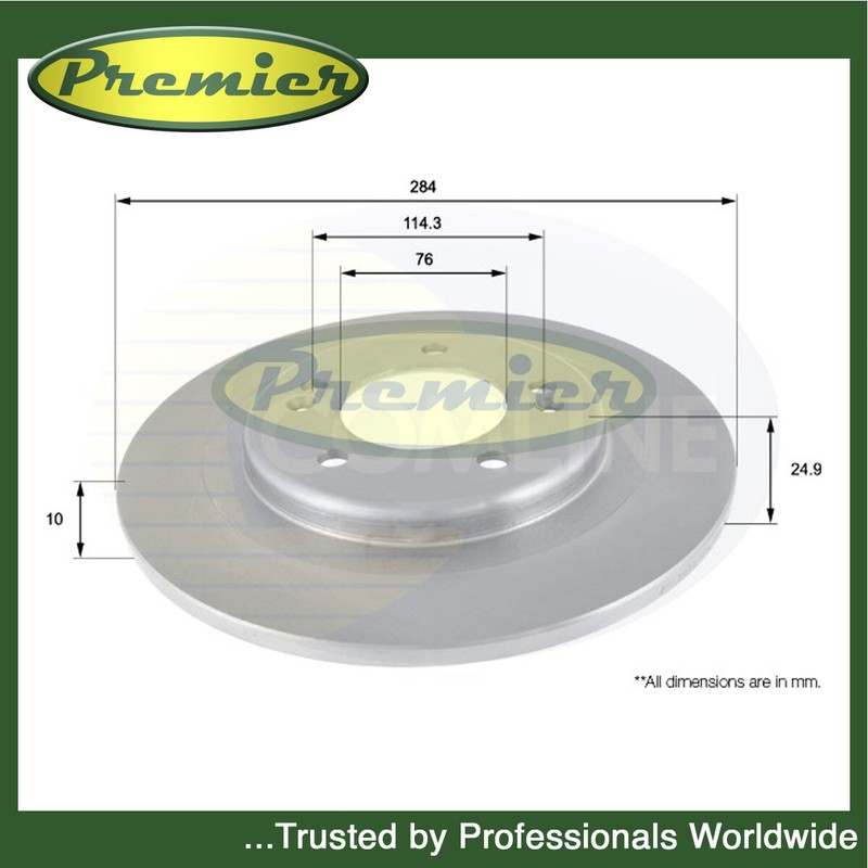 Premier Rear Brake Disc Fits Hyundai i40 2011-2019 1.6 1.7 CRDi 2.0 #1
