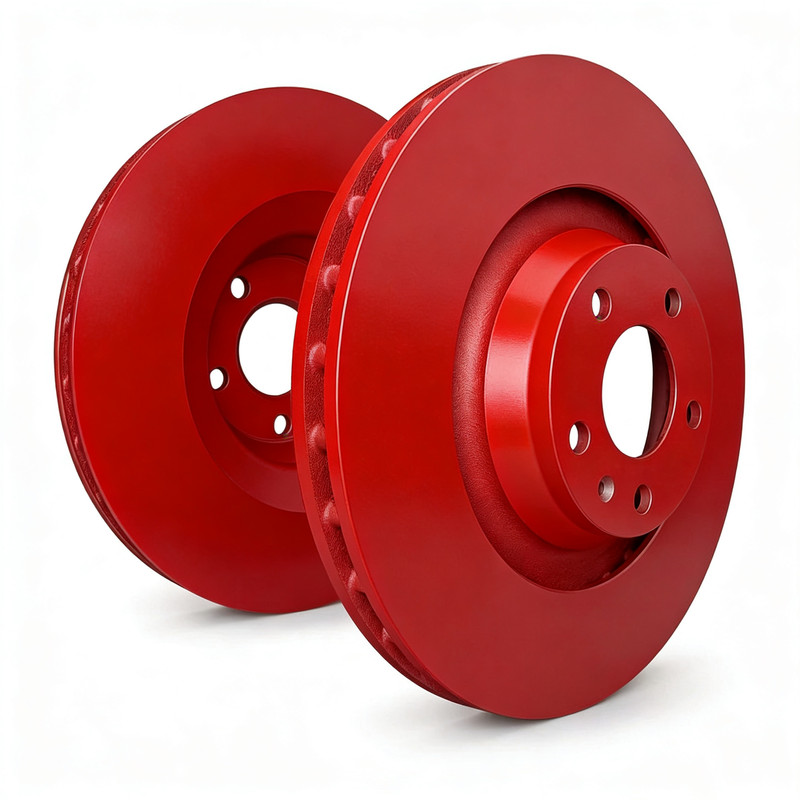SP Performance P66083C-R Plain Red Rear Rotors 20-24 Chevy Silverado 3500/HD