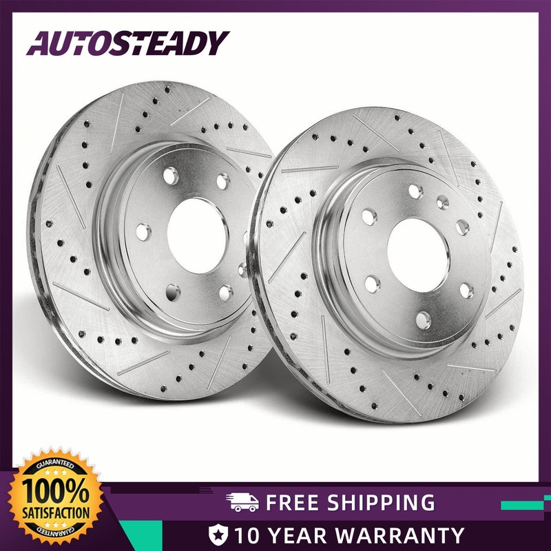 Front Drilled Disc Brake Rotors for Chevy Avalanche Silverado 1500 Escalade