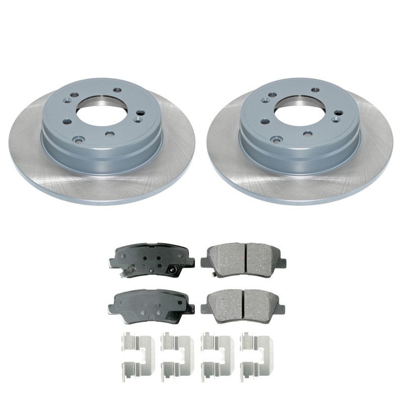 DuraGo Rear Rotors Akebono ProACT Ceramic Disc Brake Pads Kit For Optima 12-15