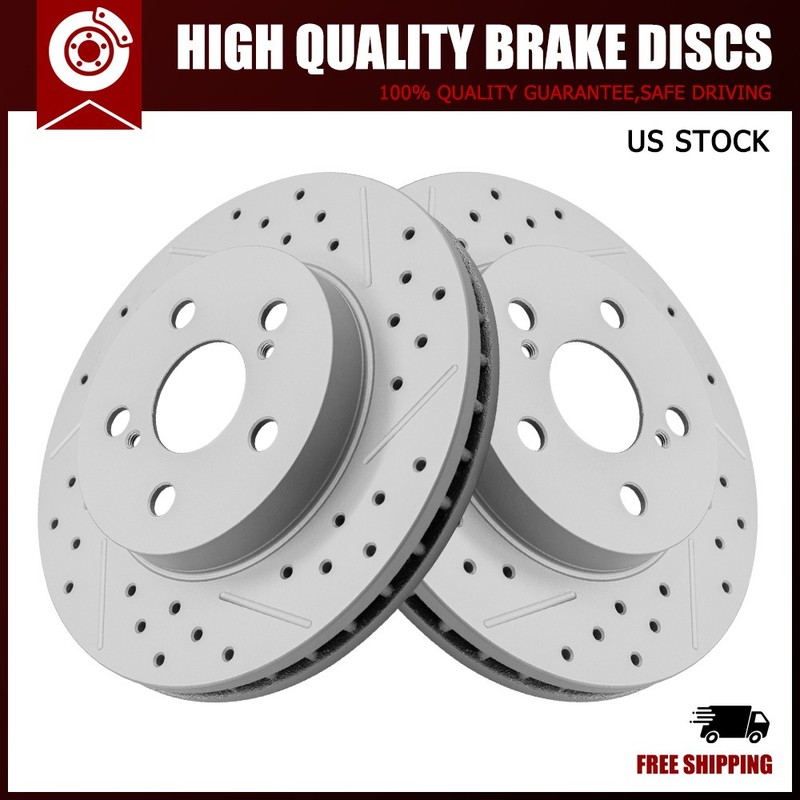 Front Drilled Brake Disc Rotors for 2016-2022 Toyota Prius 2020-22 Corolla 1.8L