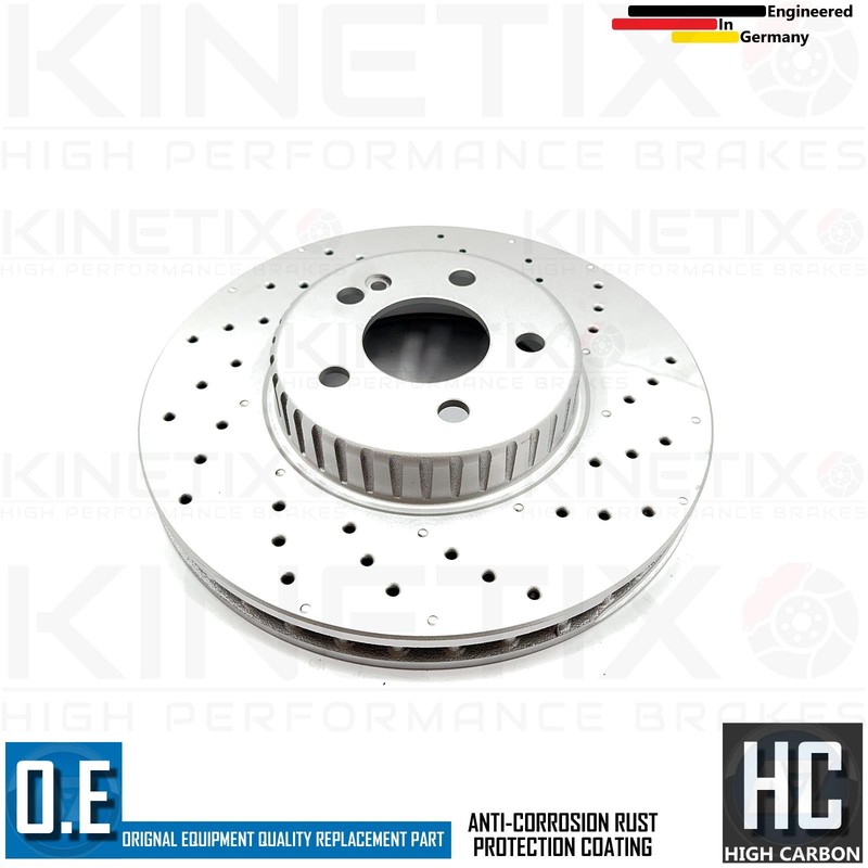 FOR MERCEDES C-CLASS C220d AMG SPORT FRONT REAR BONDED BRAKE DISCS 318mm 300mm gallery