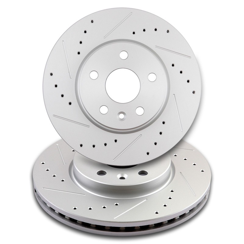 2 Front Brake Discs Rotors Kit For Chevrolet Sonic Volt Cruze Bolt EV Drilled