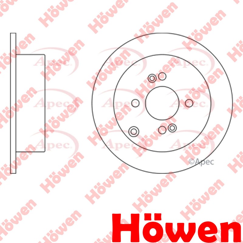Fits Hyundai i20 Getz Accent Kia Rio 1x Brake Disc Rear Howen 584111C800
