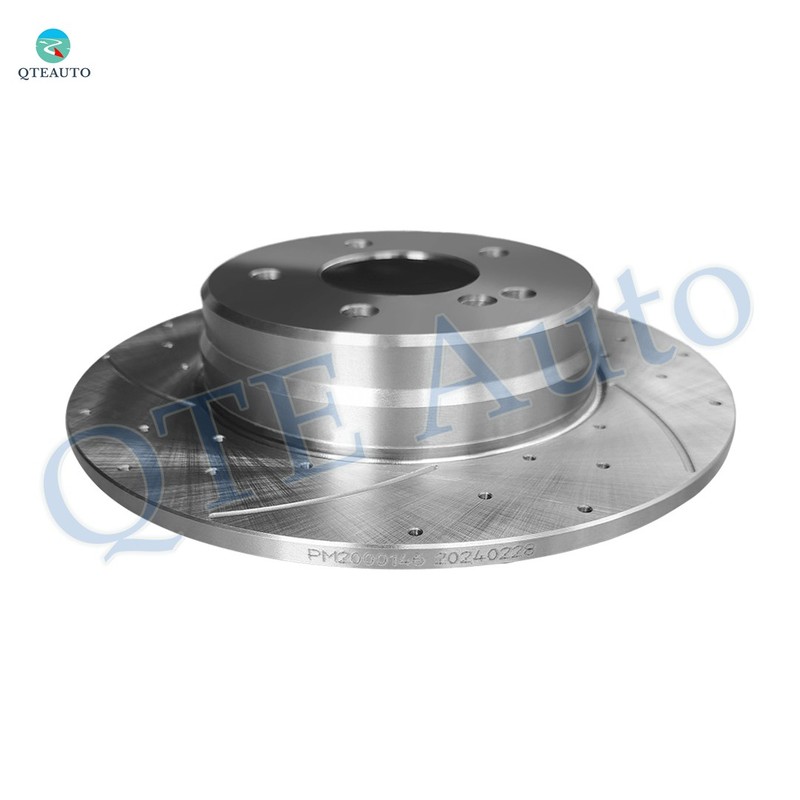 Rear 290mm Drilled Slotted Brake Disc Rotors For 2001-2005 Mercedes-Benz C320 gallery
