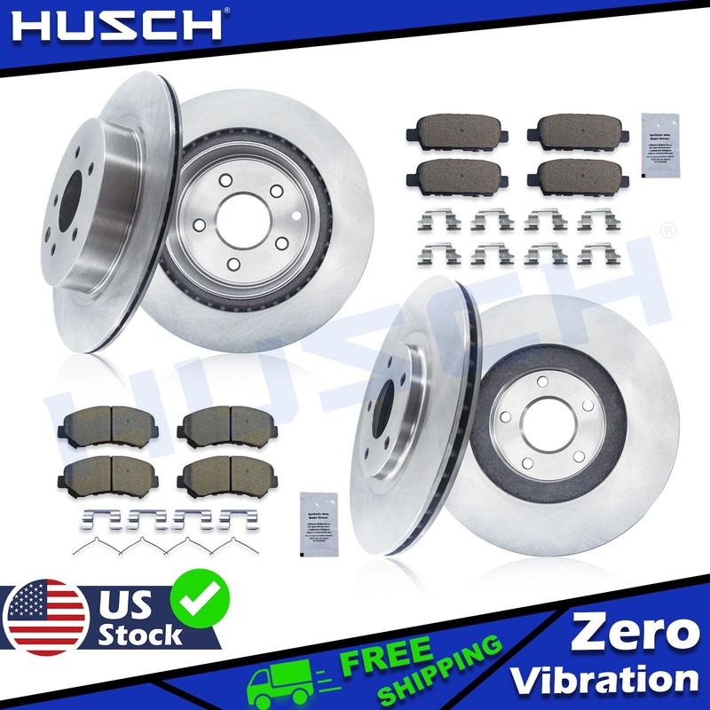 10pc Front Rear Drilled Slotted Rotors Brake Pads for 2009-2014 Nissan Maxima