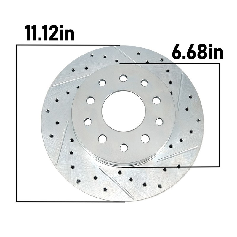Bolt-On Rear Disc Brake Conversion Kit For GM 10 & 12 drilled and slotted rotors gallery