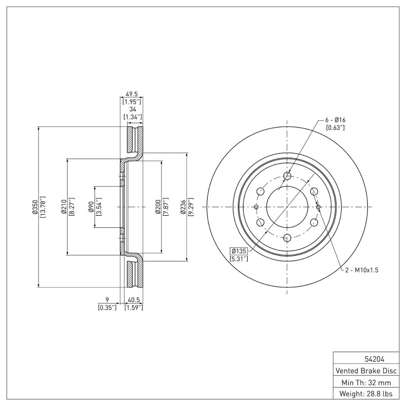 DFC 600-54204 Front Brake Rotor for Ford F-150 & Expedition 2010 gallery