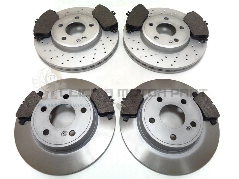Front And Rear Brake Discs & Pads For Mercedes CLA220 CDi 13-18 (Check 295mm)